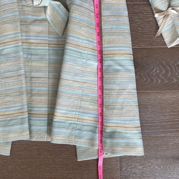 NEW! Classiques Entier Striped Cotton Blend Dress Coat | Multi Color | 8 - Picture 5 of 8